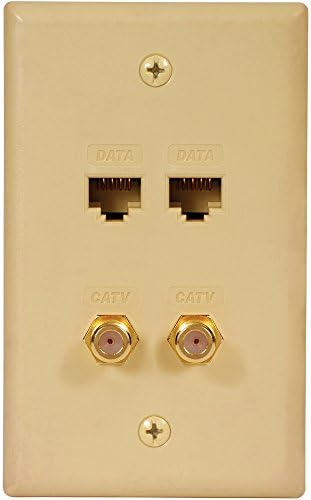 Faceplate Idc 2 Data And 2 F Type Ivory
