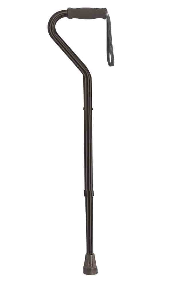 Bariatric Offset Handle Cane, Tall Adult, Black