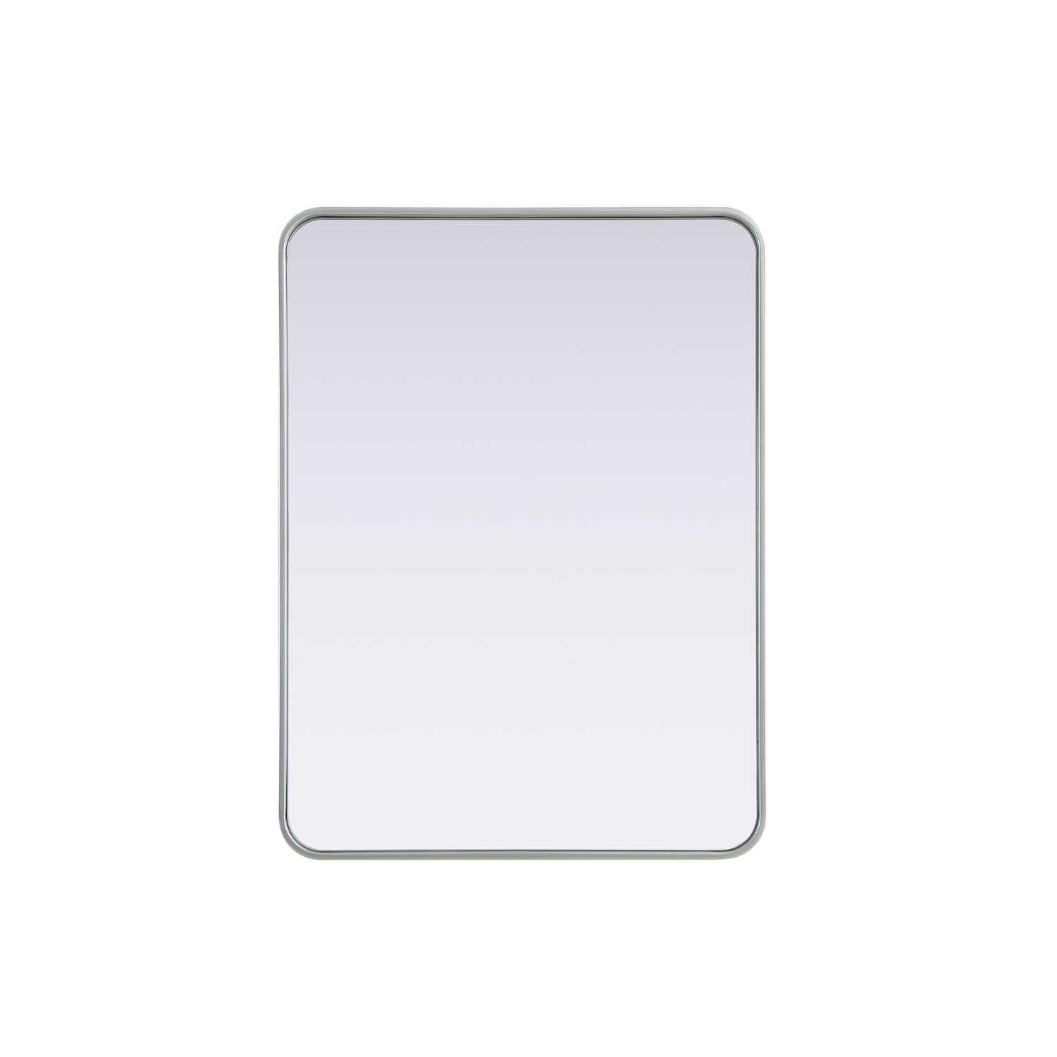 Contour Metal Rectangle Mirror 27x36 in Silver
