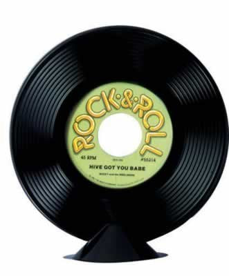 Plastic Record Centerpiece (Pack of 12)