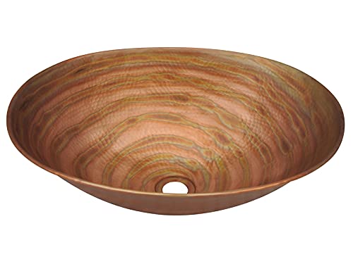 INNOVA COPPER OVAL VESSEL SINK WIRED EDGE 17X12.5X5.5 G17 DARK