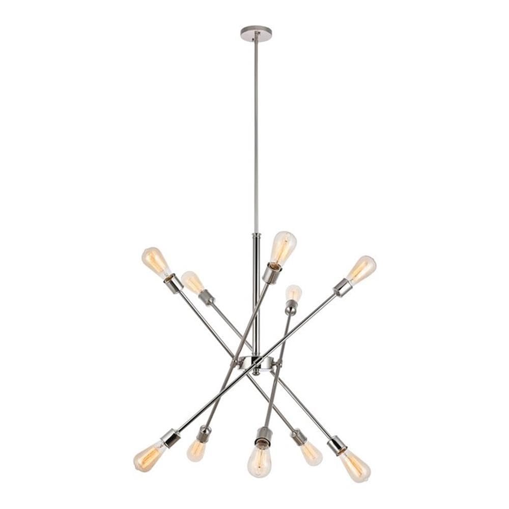 Axel 10 Lights polished Nickel Pendant
