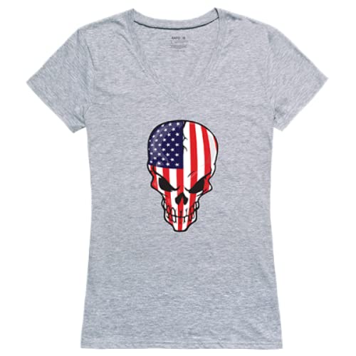 Graphic V-Neck, Skull Flag, HGY, XL