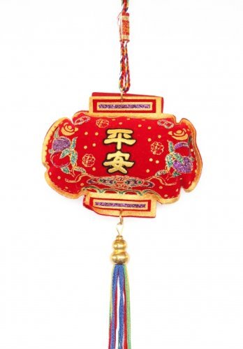 Safety Charm with 5-Color Tassels and Strings