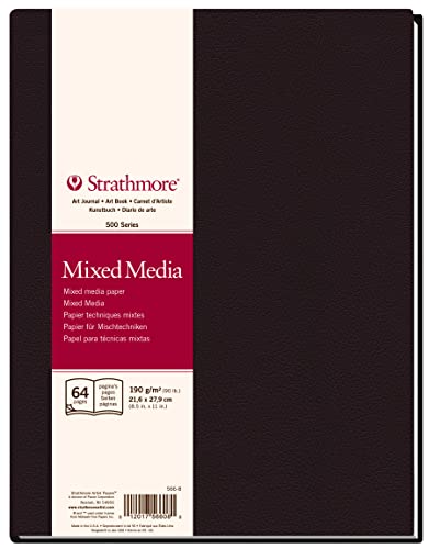 Strathmore 566-8 500 Series Hardbound Mixed Media Art Journal, 8.5X11 32 Sheets