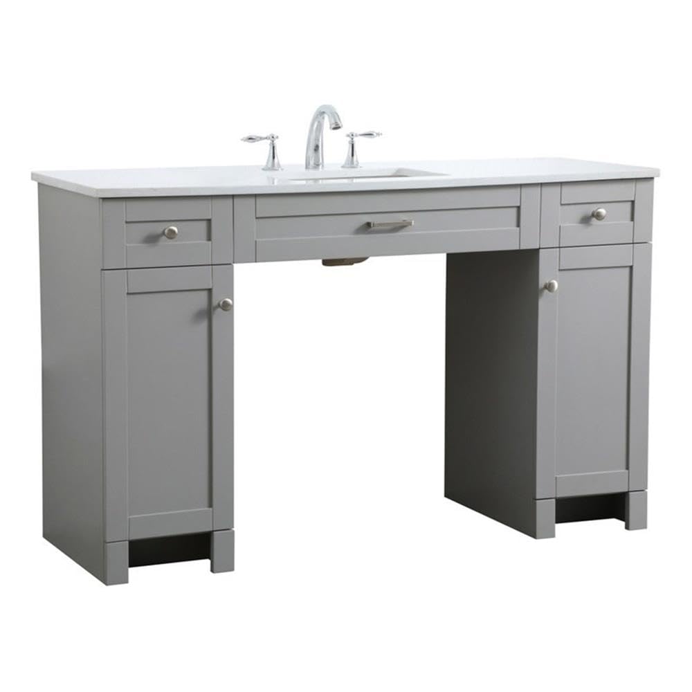 Elegant Lighting 54 Inch Ada Compliant Bathroom Vanity In Grey