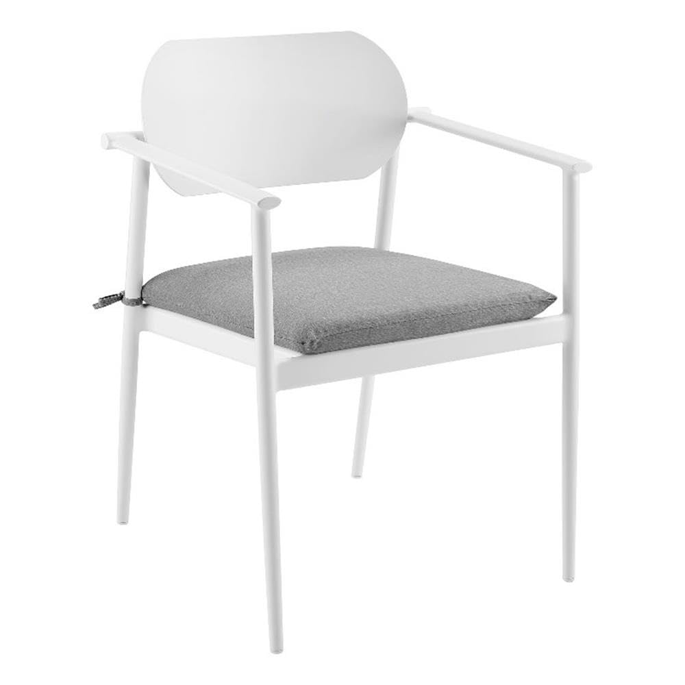 Aeris Stackable Outdoor Patio Aluminum Dining Armchair Set of 2 by Modway