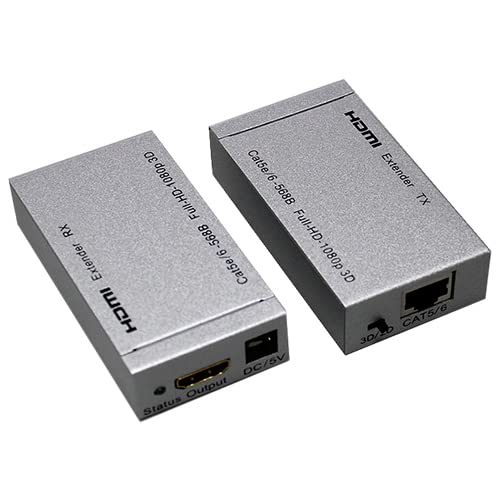 150FT 50M HDMI EXTENDER CAT5/6 FULL 1080P 4.95GBPS 2YR WAR 1 TX-RX