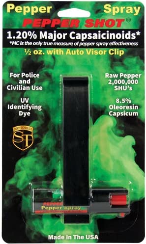 Pepper Shot 1.2% MC 1/2 oz w/auto visor clip