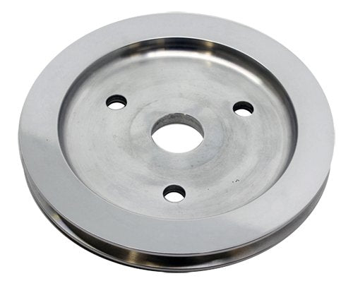 Compatible/Replacement for CHEVY SMALL BLOCK POLISHED ALUMINUM CRANK PULLEY - 1 GROOVE (SHORT)