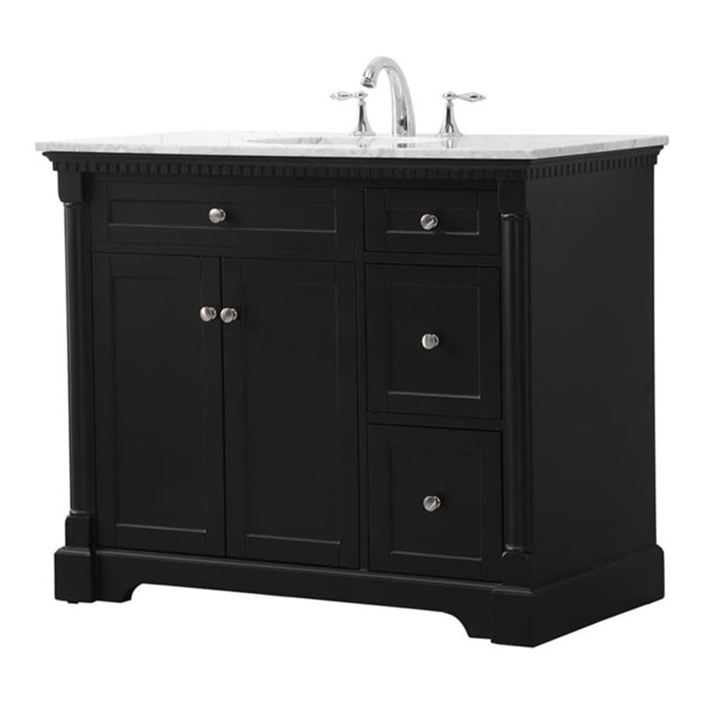 Elegant Decor Indoor Modern Under Sink Bathroom Fixtures Storage Organizer Cabinet 48 Inch Single Bathroom Vanity - White