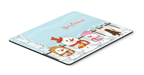 Carolines Treasures Bb2444Mp Merry Christmas Carolers Chinese Crested Cream Mouse Pad, Hot Pad Or Trivet, Large, Multicolor