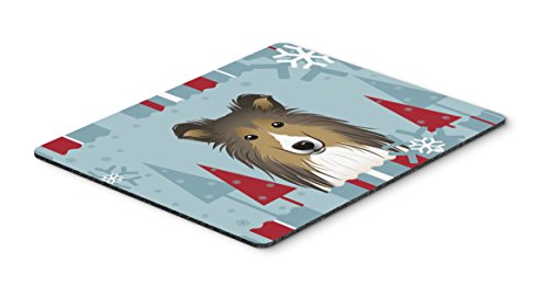 Carolines Treasures Bb1738Mp Winter Holiday Sheltie Mouse Pad, Hot Pad Or Trivet, Large, Multicolor