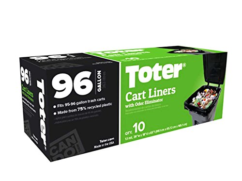 Toter Emw6393359, 96 Gallon, Black, 10 Count