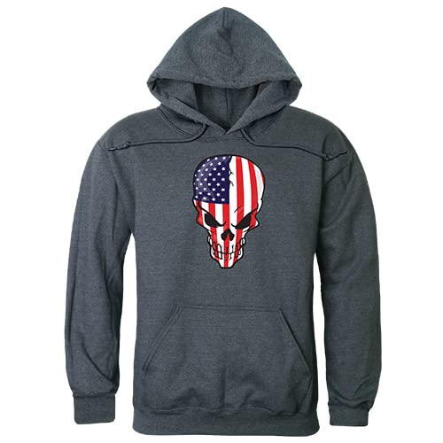 Graphic Pullover, Skull Flag, H.Char, 2X