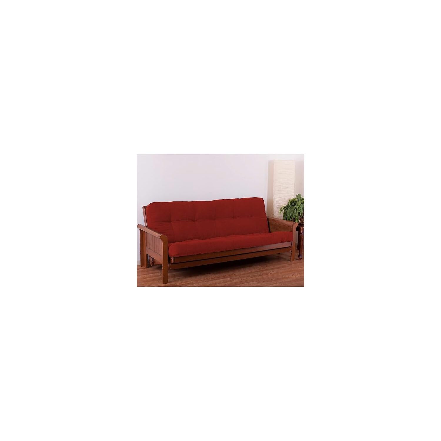 Blazing Needles Renewal 6-inch Twill Full-size Futon Mattress - Ruby Red - Ruby Red