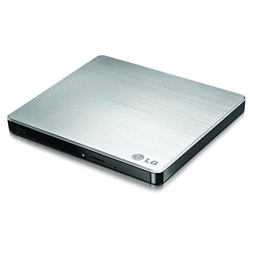 Lg Electronics 8X Usb 2.0 Super Multi Ultra Slim Portable Dvd+/-Rw External Drive With M-Disc Support, Retail (Silver) Gp60Ns50