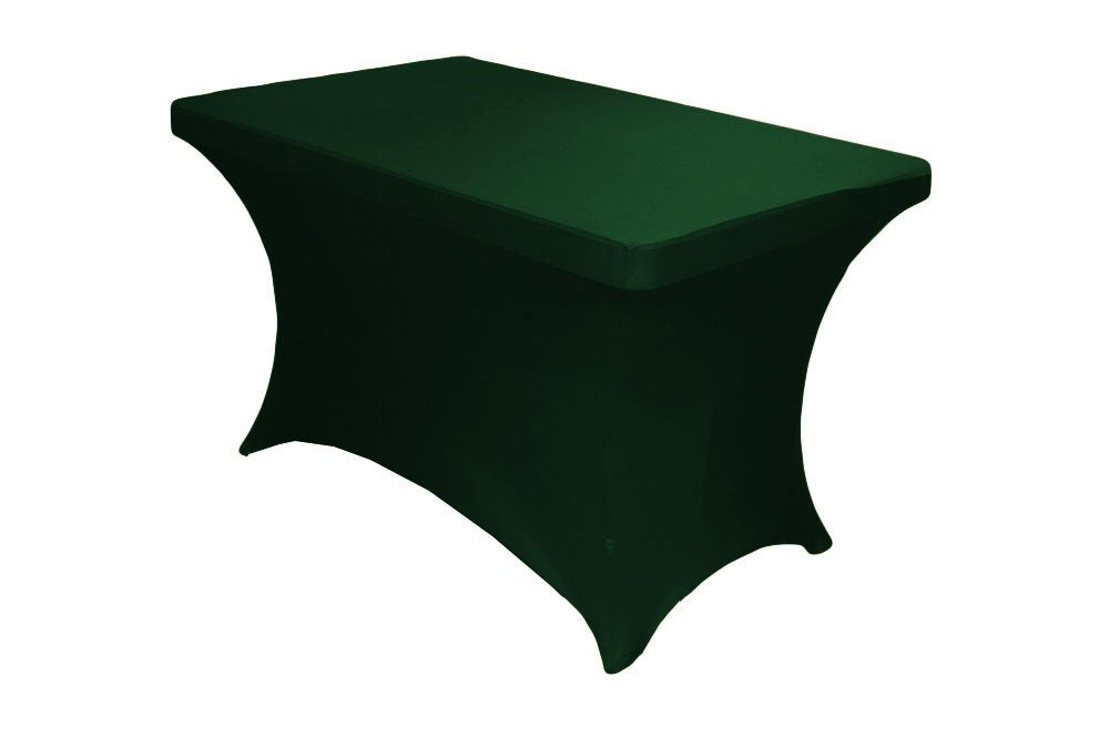 LA Linen Rectangular Spandex Tablecloth, 48 by 24 by 30-Inch, Green Hunter