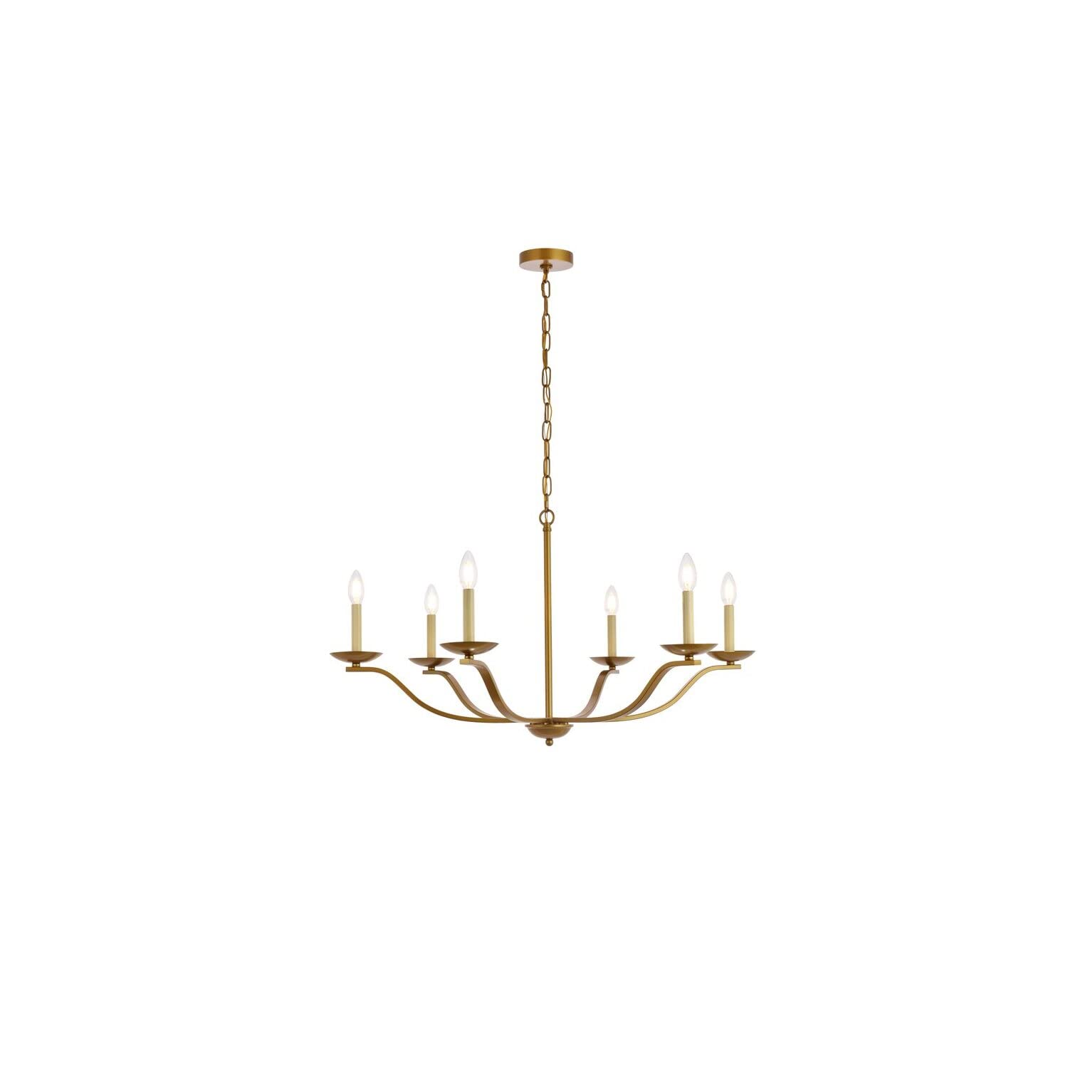 Trey 36 inch pendant in brass