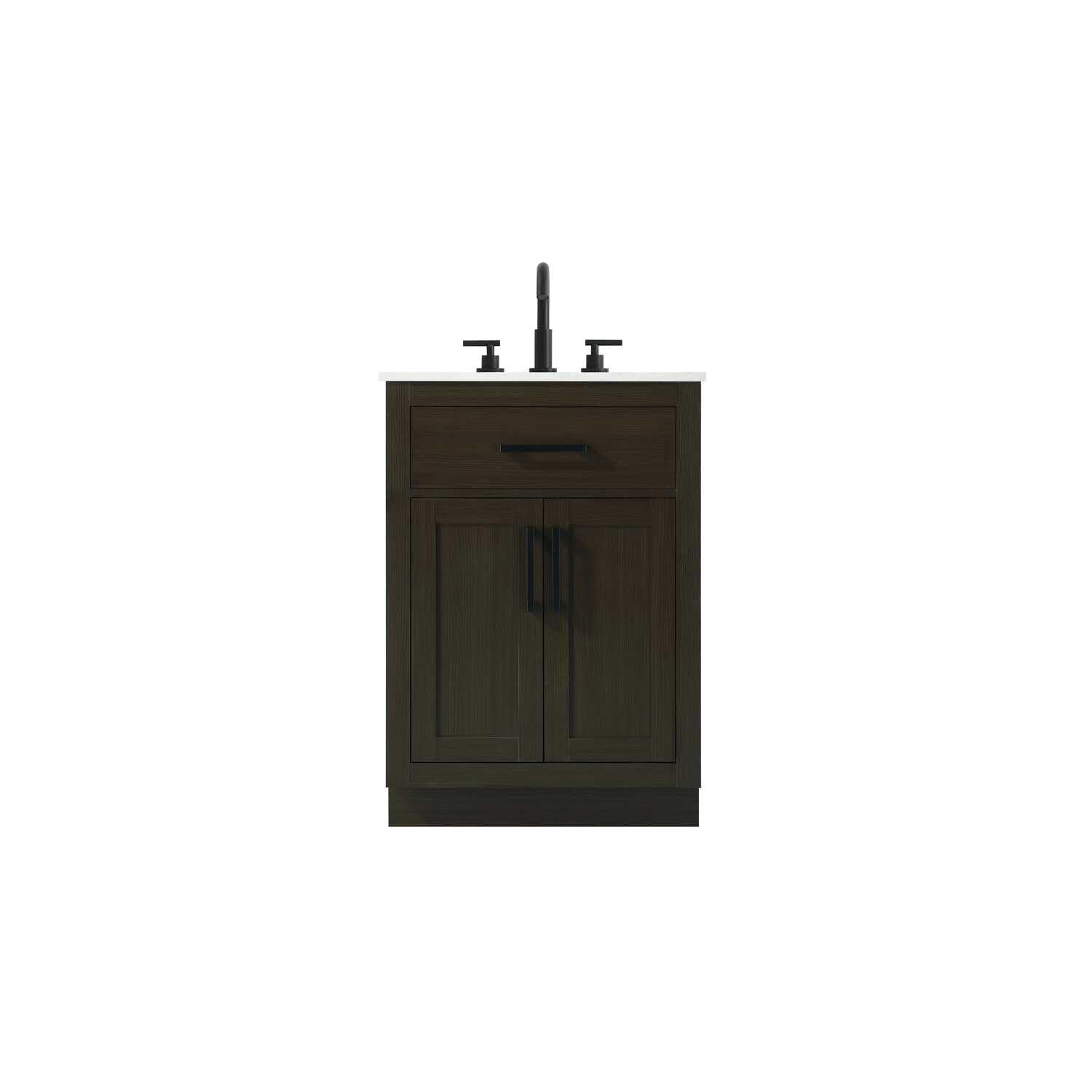 Alden 24 inch Single Bathroom Vanity in Mocha Brown