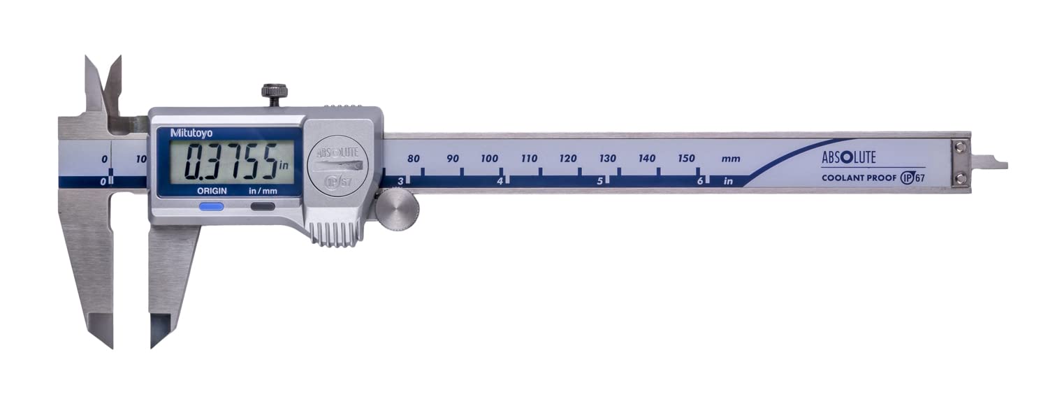 Mitutoyo 500-752-20, Coolant Proof Digimatic Caliper, 0-6, Ip67, 0005 0.01Mm No Spc