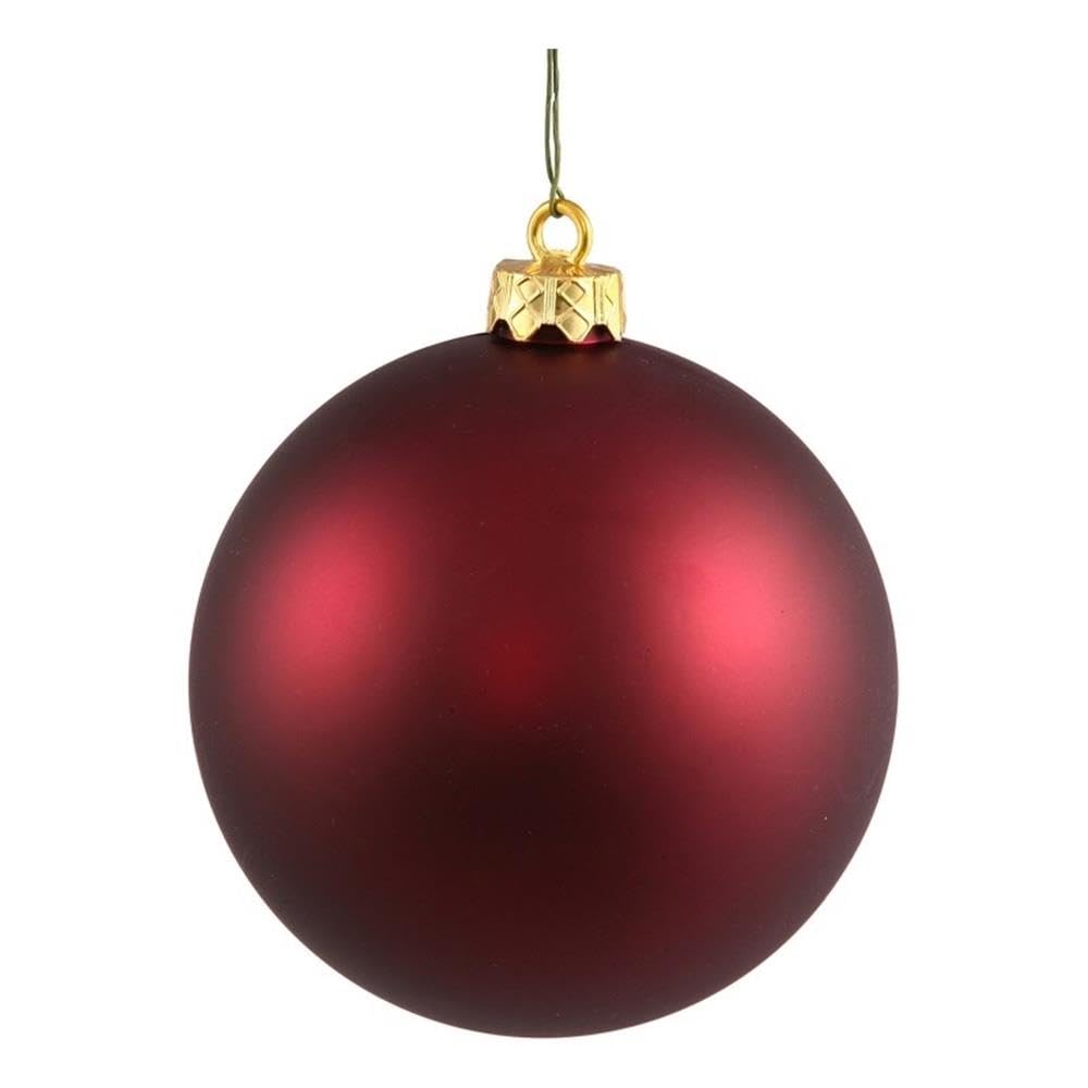 Casafoyer  10″ Wine Matte Ball UV Drilled Cap - N592519DMV - (Pack Of 2)