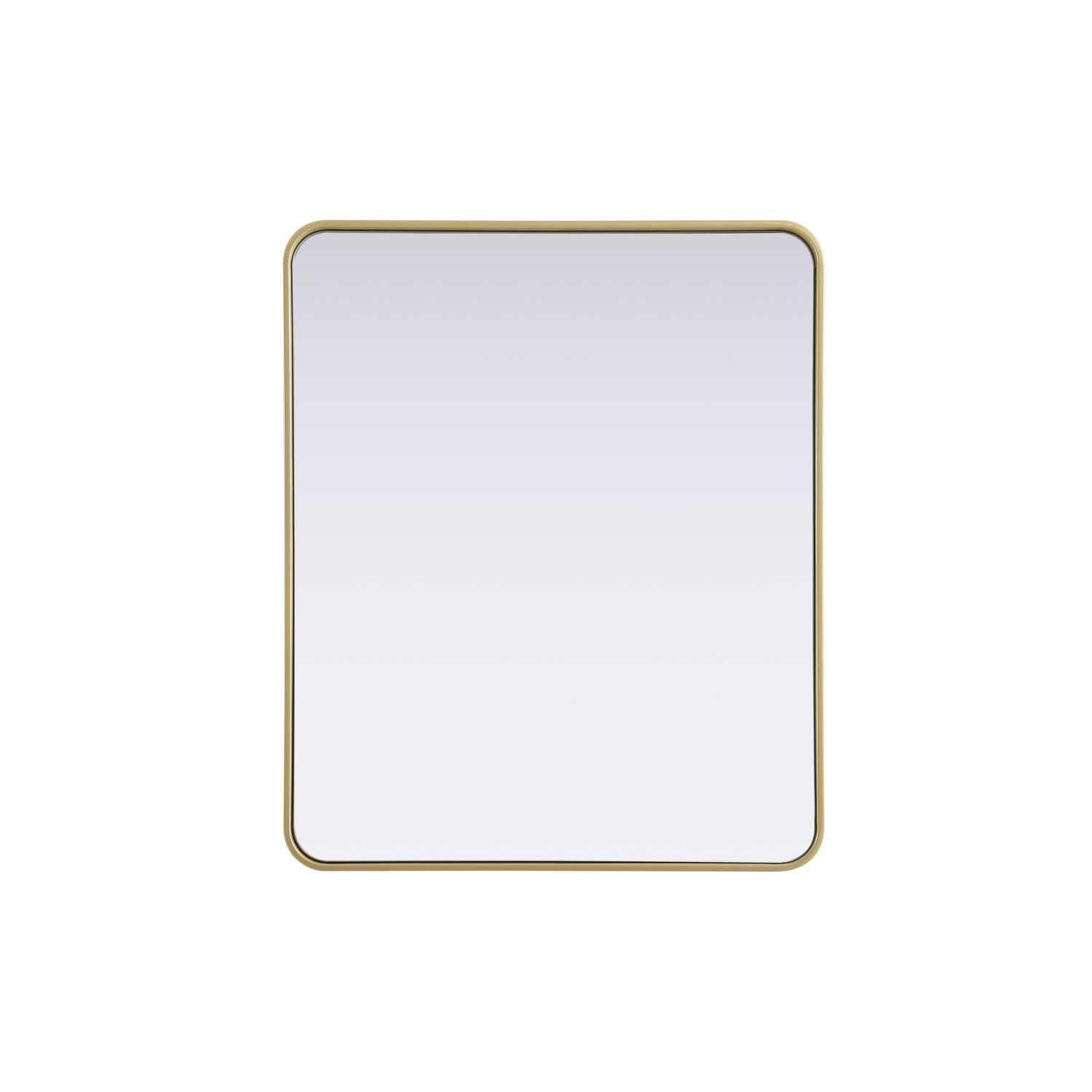 Contour Metal Rectangle Mirror 30x36 in Brass