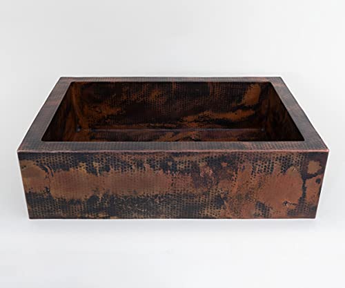 INNOVA COPPER FARMHOUSE KITCHEN SINK 22X16X7 G17 NATURAL W/SPOTS