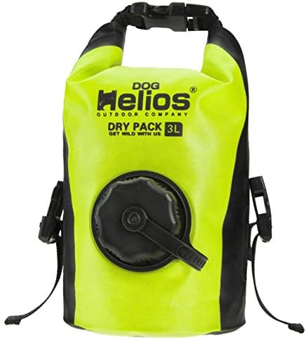 Dog Helios 'Grazer' Waterproof Outdoor Travel Dry Food Dispenser Bag- 3L/Yellow