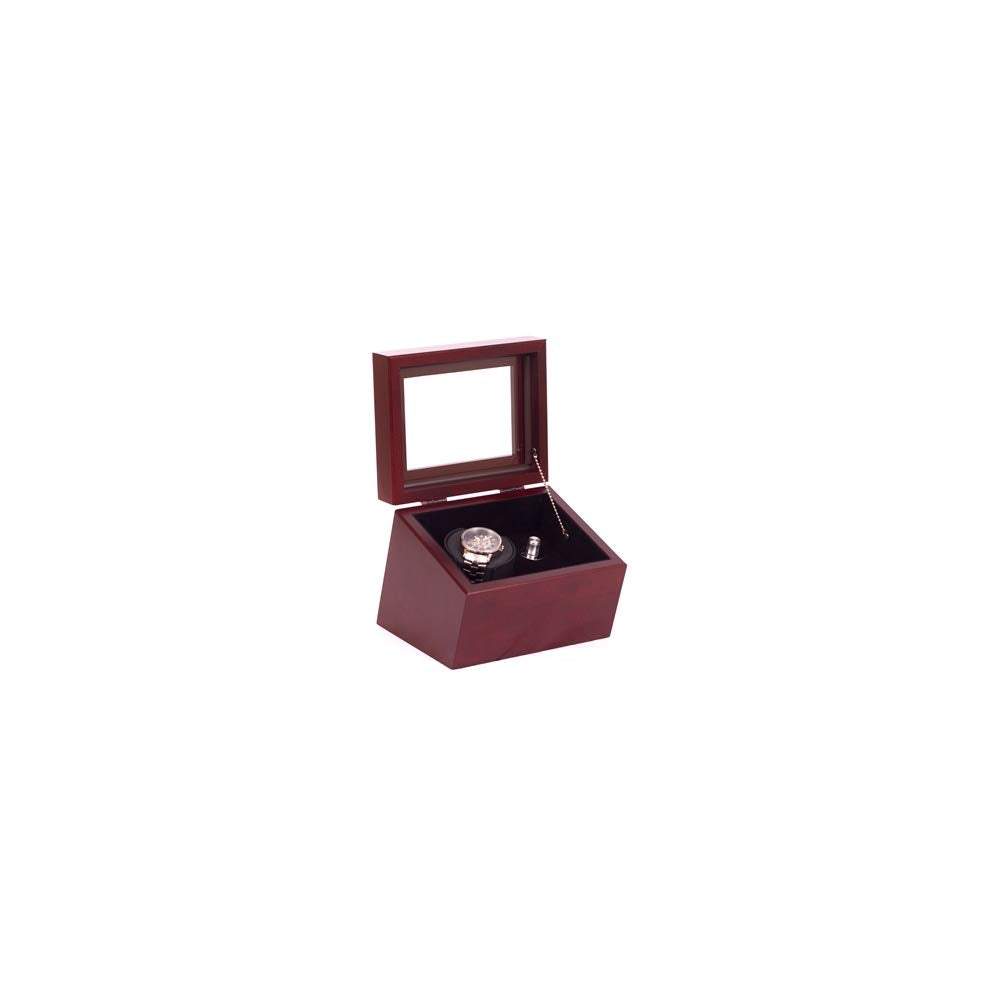 The Brigadier, Single Watch Winder in Solid Cherry.  Featuring 4 winder programs, WW01M