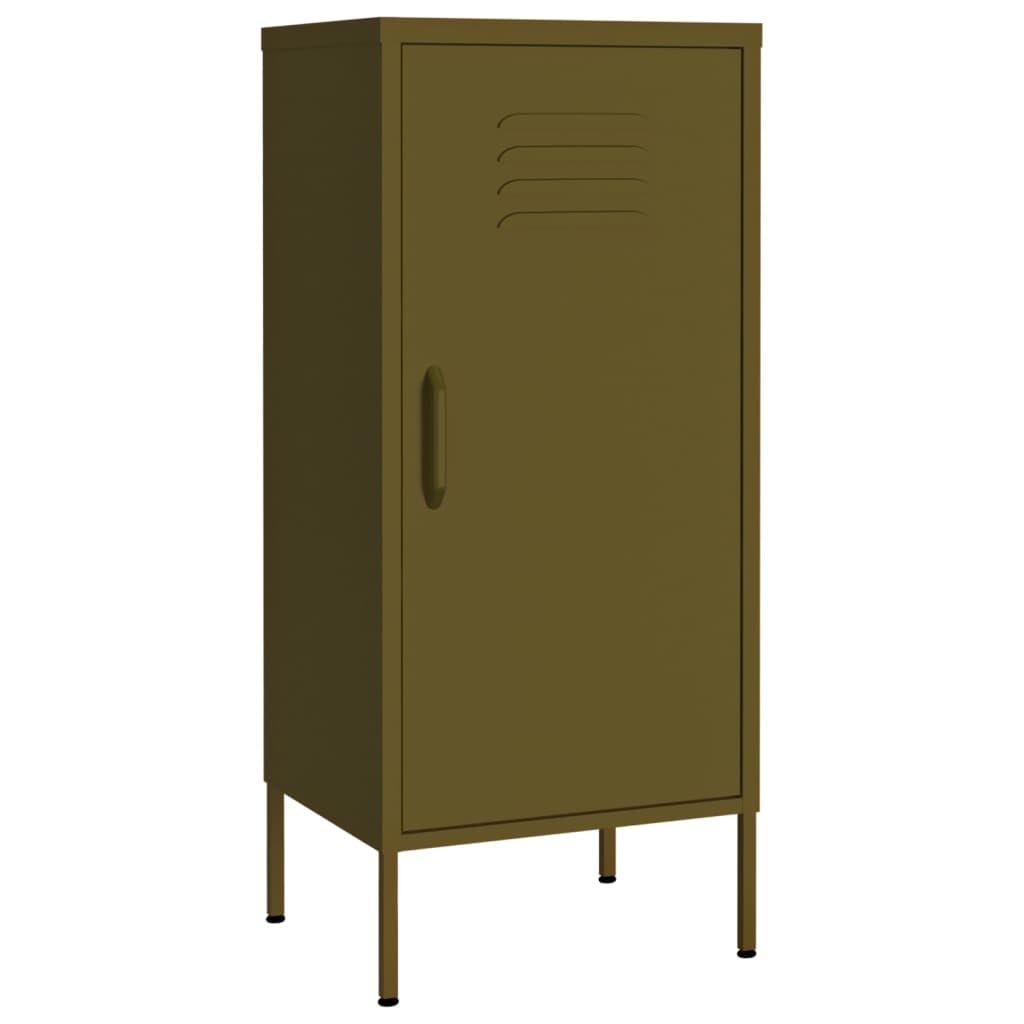 vidaXL Storage Cabinet Olive Green 16.7x13.8"x40" Steel"