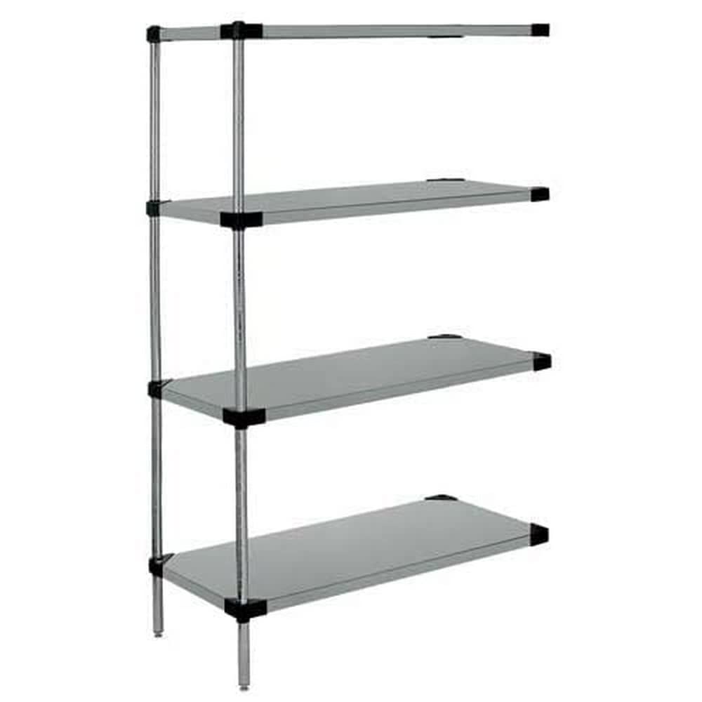 Quantum Storage Systems Galvanized 4 Solid Shelf ADD-ON KIT 74in