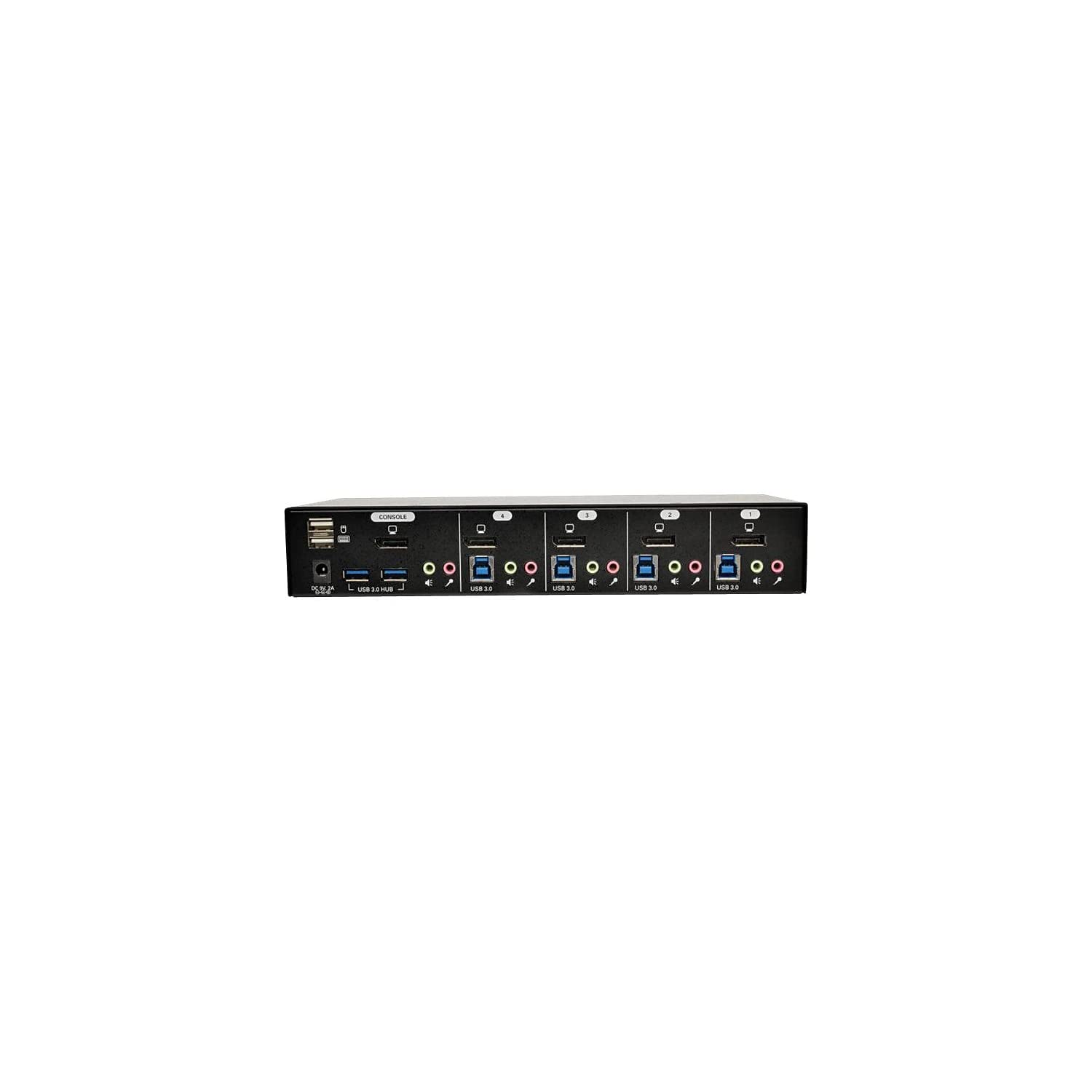 4 Port Dp Kvm Switch With Audio