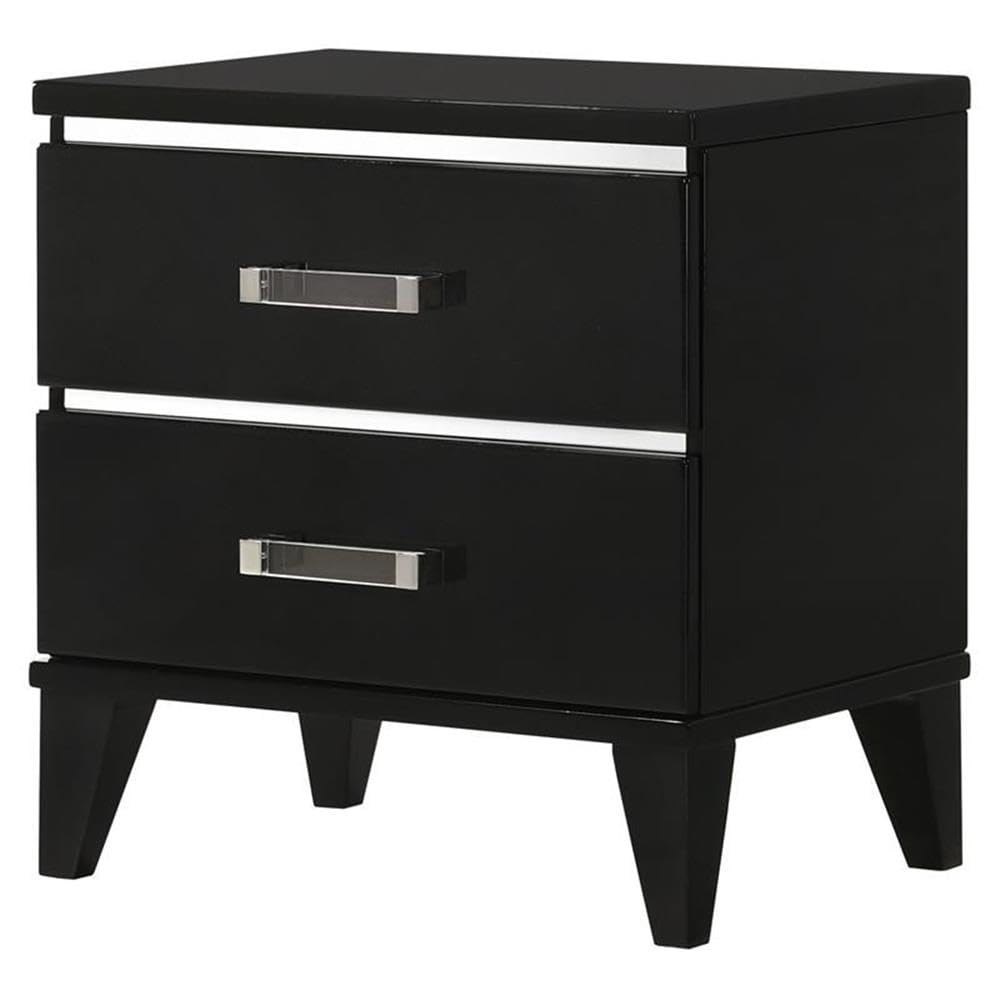 Nightstand, Black Finish