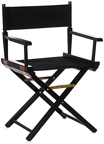 Casafoyer 18 Directors Chair Black Frame-Black Canvas - (Pack Of 2)