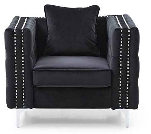 Paige Black Accent Chair
