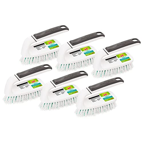 Scotch-Brite All Purpose Brush, For Tile Floors And Walls, Shower Doors, Tubs, Bathroom Fixtures, And More, 6 Count