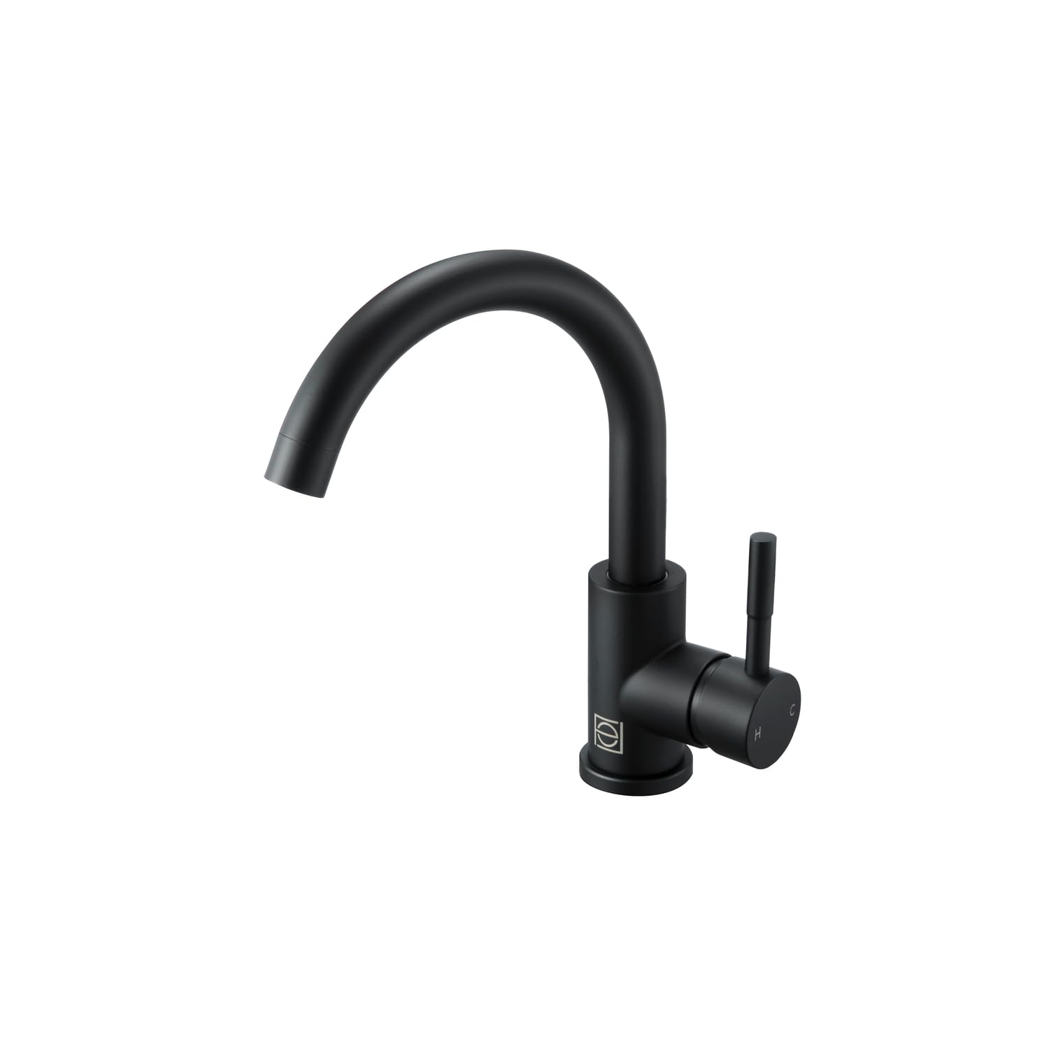 Elegant Lighting Louis Single Hole Single Handle Bathroom Faucet In Matte Black