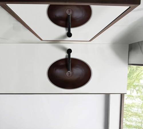 INNOVA COPPER OVAL BATH SINK FLAT LIP 15X12X5 G18 DARK