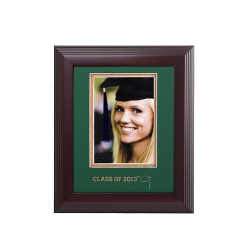 8x10 Frame for 5x7 Photo Dbl Mat Ivy Green/Gold Class of 2014 Logo
