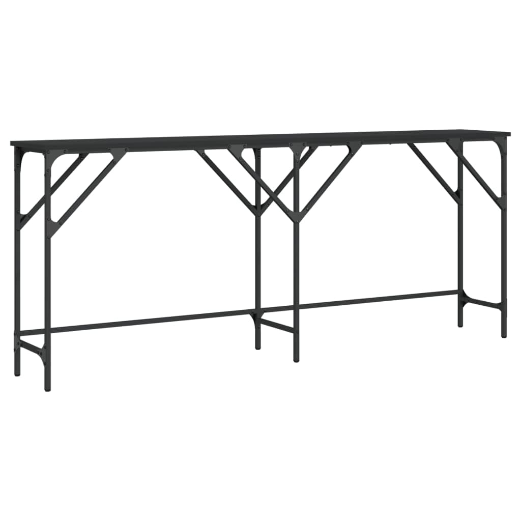 vidaXL Console Table Black 70.9x11.4"x29.5" Engineered Wood"