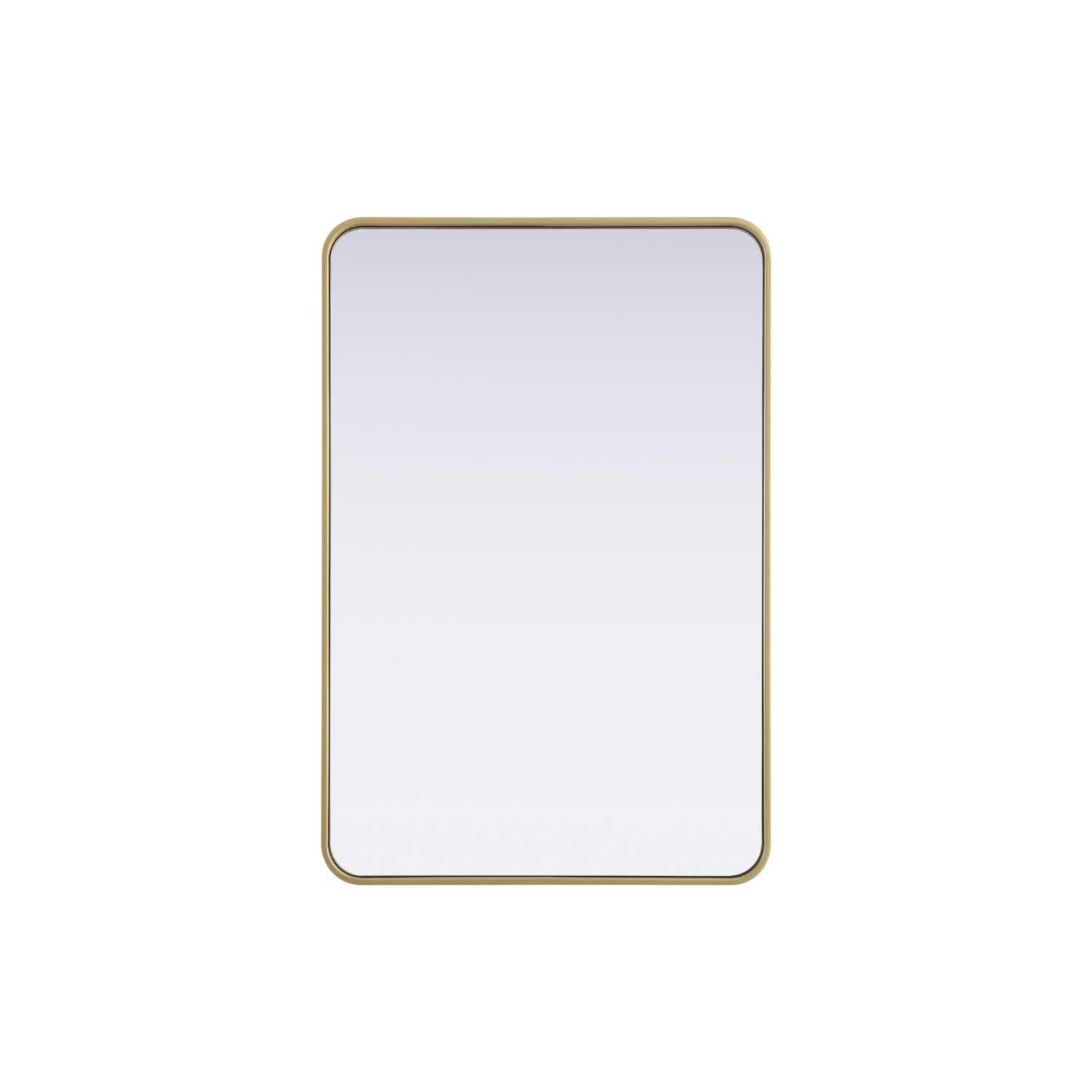 Contour Metal Rectangle Mirror 27x40 in Brass