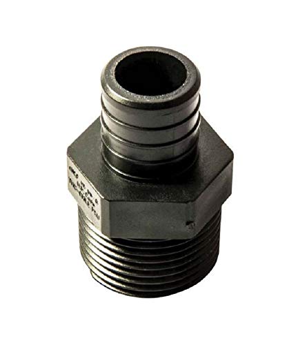 Ecopoly 32779 Pex Male Adapter, 1 X 1 Mpt, 1.0 Id, Crimp, Plastic (Pack Of 5)