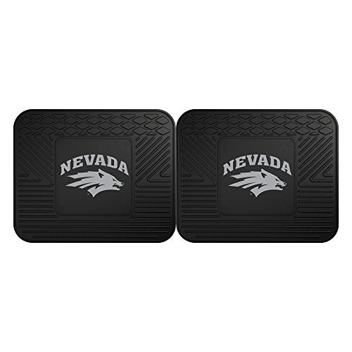 Fanmats 13224 University Of Nevada Wolfpack Rear Second Row Vinyl Heavy Duty Utility Mat, (Pack Of 2)