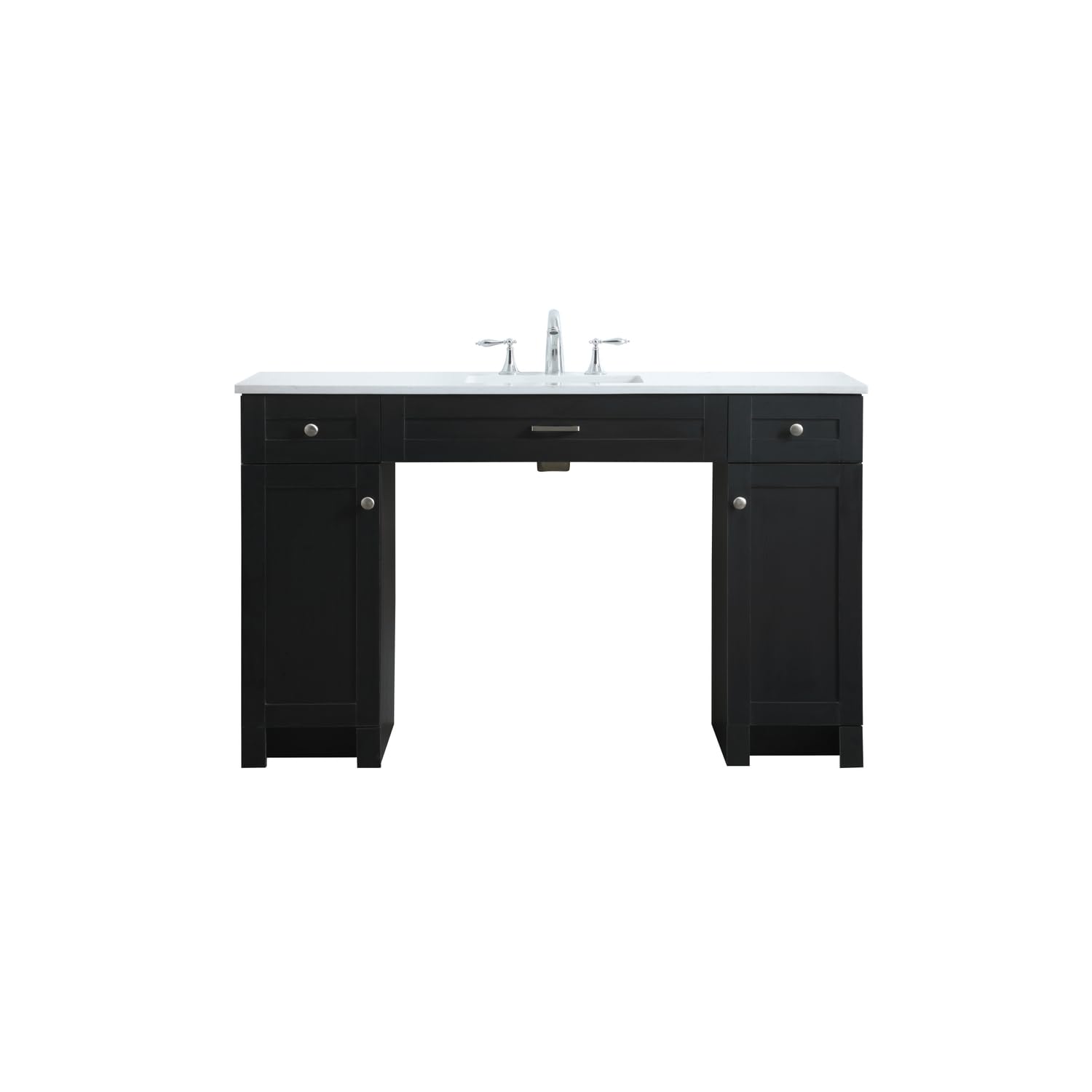 54 Inch ADA Compliant Bathroom Vanity In Black