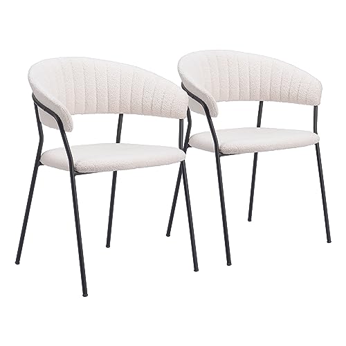 Zuo Josephine Dining Chair (Set Of 2) Cream