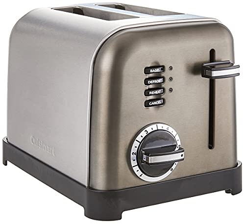 Cuisinart Cpt-160Bks 2-Slice Metal Classic Toaster, Stainless Steel/Black