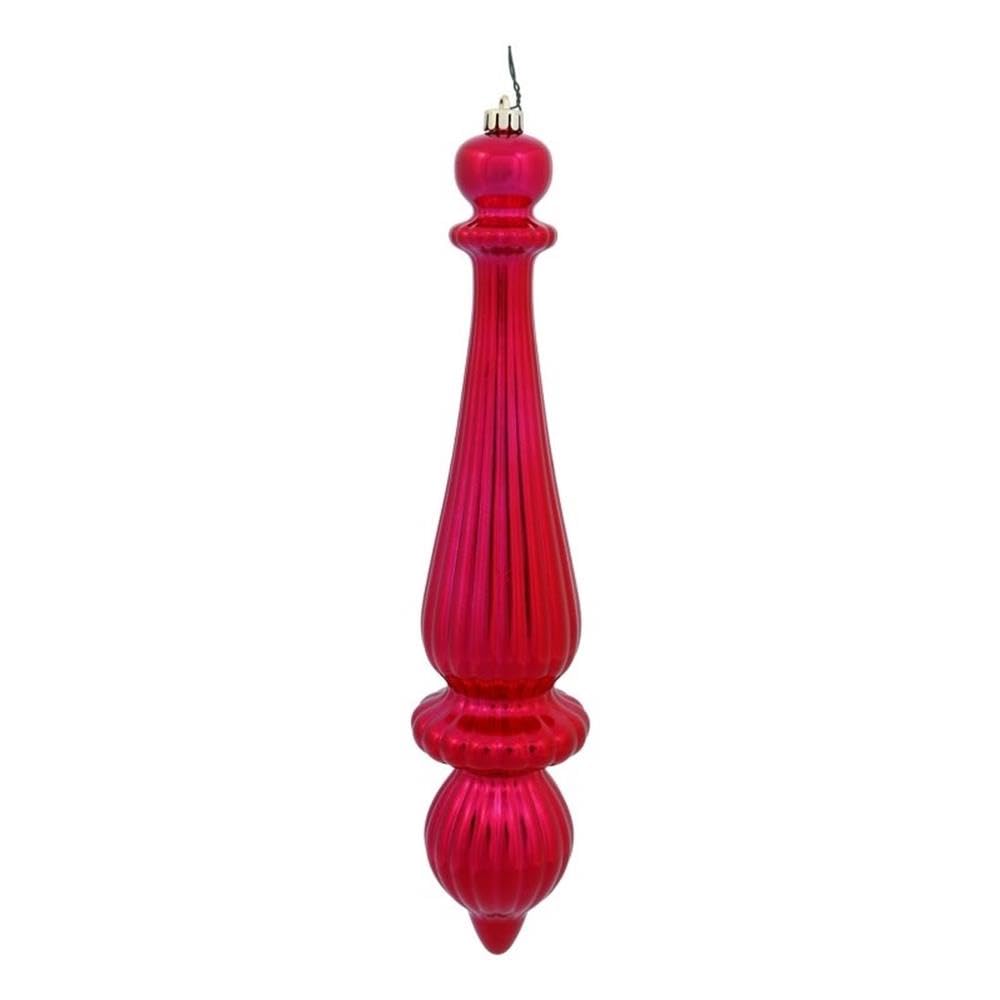 Casafoyer  14” Red Matte Finial Drop UV Dril 2/Bg - N150803DMV - (Pack Of 2)