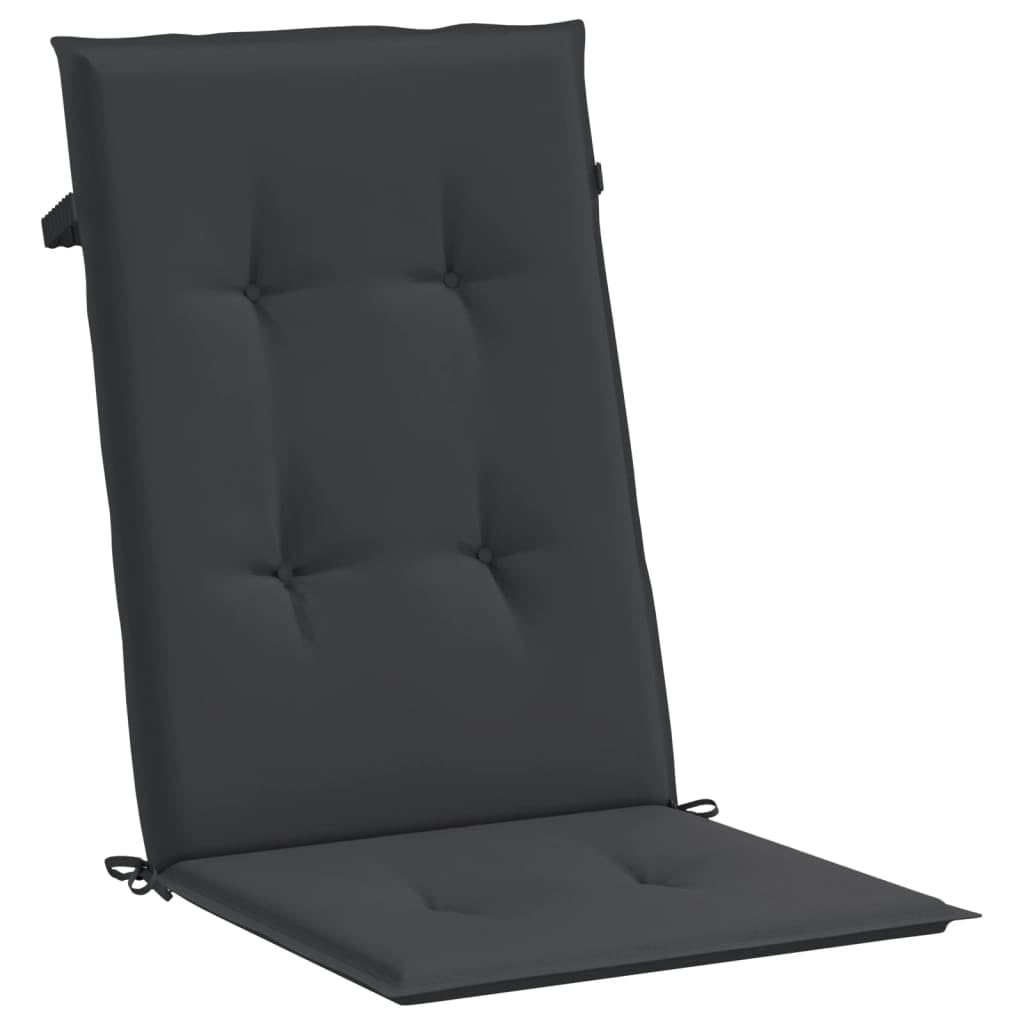 vidaXL Garden Chair Cushions 2 pcs Black 47.2x19.7"x1.6"
