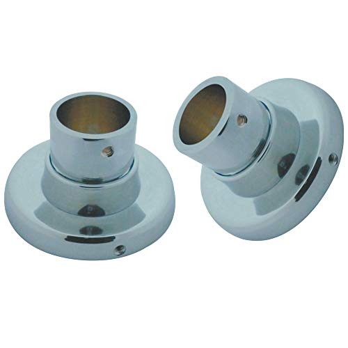 Kingston Brass Srp311 Edenscape Brass Shower Rod Base, Polished Chrome